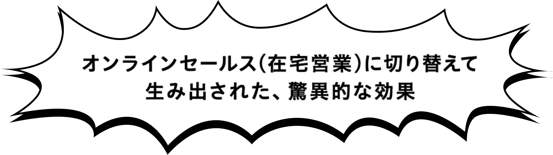 オンラインセールス(在宅営業)に切り替えて 生み出された、驚異的な効果