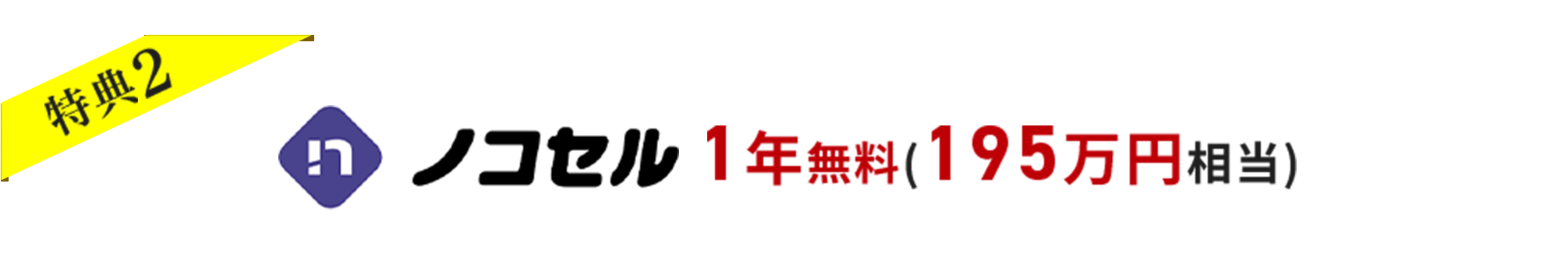 ノコセル1年無料
